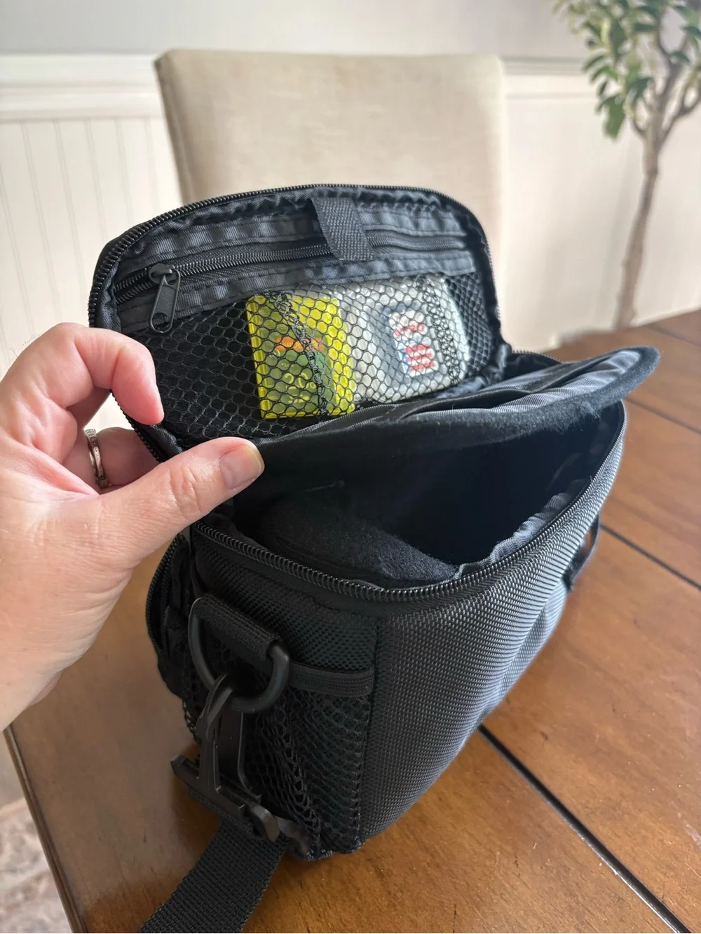 Zing Black and Gray Camera Bag with Shoulder Strap